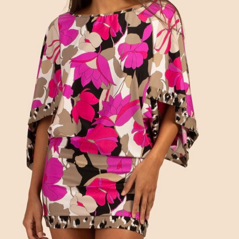 Trina Turk Lynx Floral Swim Tunic Cover Up